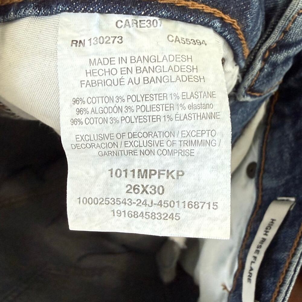 Wrangler NWT Retro Bailey High Rise Flare Jeans Med Wash 26x30 Western Boho - Picture 6 of 7